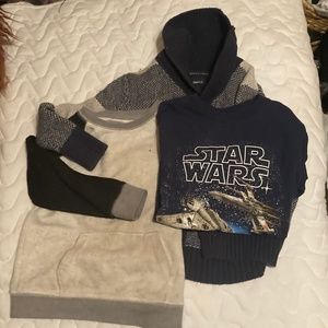 Set Pullover Sweatshirt Gap Wool Sweater Coat Star Wars Top 5t 4 5